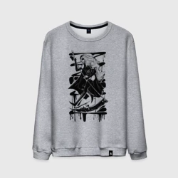 Мужской свитшот хлопок Девушка с косой - слэшер