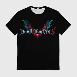 Мужская футболка 3D Devil may cry 5 лого