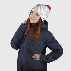 Шапка 3D c помпоном С клещами - патерн - фото 2