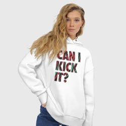 Женское худи Oversize хлопок Can i kick it - фото 2