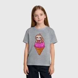 Детская футболка хлопок Ice cream sloth - фото 2