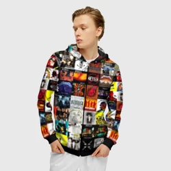 Мужская толстовка 3D на молнии Metallica - обложки альбомов и песен - фото 2