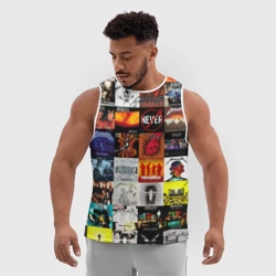 Мужская спортивная майка 3D Metallica - обложки альбомов и песен - фото 2