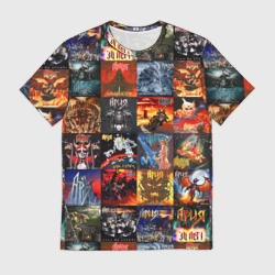 Мужская футболка 3D Ария - обложки альбомов и песен