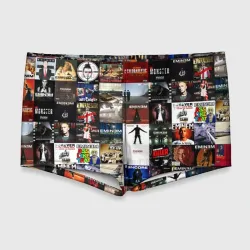 Мужские купальные плавки 3D Eminem - обложки альбомов и песен
