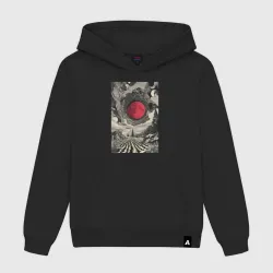 Мужская толстовка хлопок Red moon сюрреализм пейзаж космоса