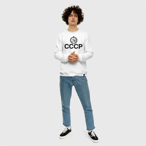 Мужской свитшот хлопок с принтом Мы из ссср, фото #4