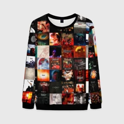 Мужской свитшот 3D Slipknot - обложки альбомов и песен