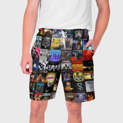 Мужские шорты 3D Scorpions - обложки альбомов и песен