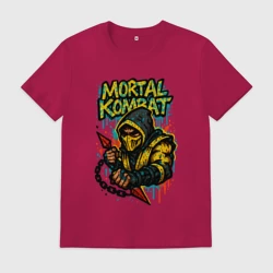 Мужская футболка хлопок Mortal Kombat Scorpion