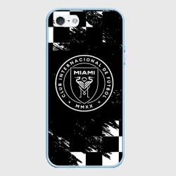 Чехол для iPhone 5/5S матовый Inter miami краски клетка