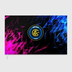 Флаг 3D Inter неоновое пламя