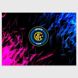 Поздравительная открытка Inter неоновое пламя