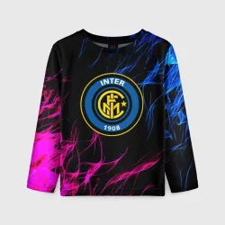 Детский лонгслив 3D Inter неоновое пламя