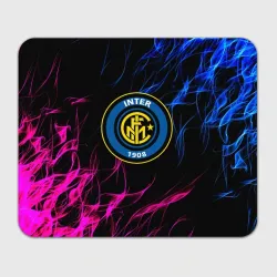 Прямоугольный коврик для мышки Inter неоновое пламя