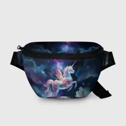 Поясная сумка 3D Космический единорог, AI+Ps