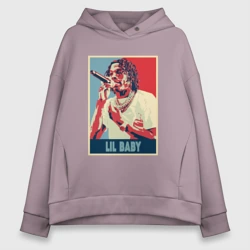 Женское худи Oversize хлопок Rapper Lil Baby