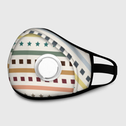 Маска из неопрена Пиксели полосы звезды орнамент пастельный