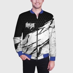 Мужской бомбер 3D Ария - белый потертый - фото 2