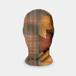 Маска карнавальная 3D Шотландская клетка с осенними листьями 
