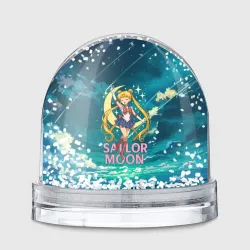 Игрушка Снежный шар Sailor Moon на фоне неба