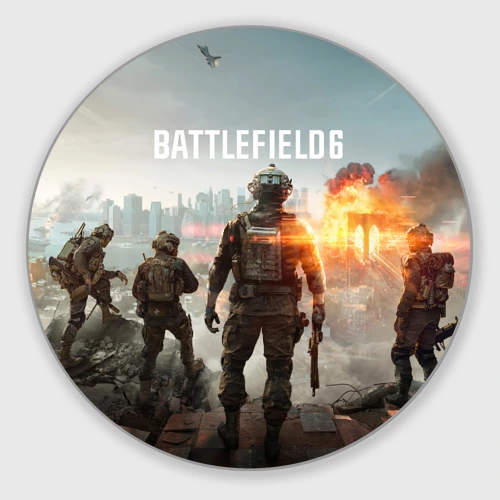 Круглый коврик для мышки Битва за Бруклин из Battlefield 6