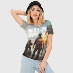 Женская футболка 3D Slim Битва за Бруклин из Battlefield 6 - фото 2