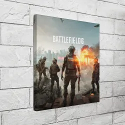 Холст квадратный Битва за Бруклин из Battlefield 6 - фото 2
