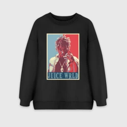 Женский свитшот oversize без начеса хлопок Джус Ворлд