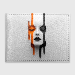 Обложка для студенческого билета Лицо на светлом фоне