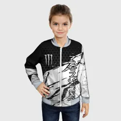 Детский бомбер 3D Manster energy - white - фото 2