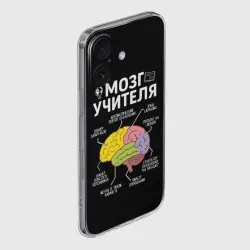 Чехол для iPhone 16 силиконовый с защитой камеры Мозг учителя цветной - фото 2
