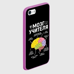 Чехол для iPhone 5/5S матовый Мозг учителя цветной - фото 2