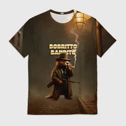 Мужская футболка 3D Bobritto Bandito мем