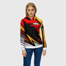 Женская толстовка 3D KTM - теплые тона - фото 2