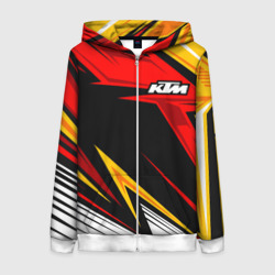 Женская толстовка 3D на молнии KTM - теплые тона