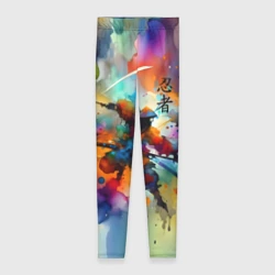 Леггинсы 3D Ninja - watercolor impressionism
