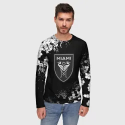 Мужской лонгслив 3D Miami inter camo black - фото 2