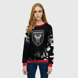 Женский свитшот 3D Miami inter camo black - фото 2