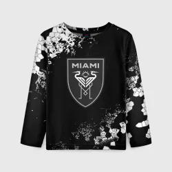 Детский лонгслив 3D Miami inter camo black