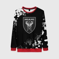 Женский свитшот 3D Miami inter camo black