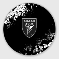 Круглый коврик для мышки Miami inter camo black