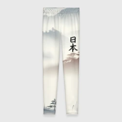 Леггинсы 3D Японский минималистический пейзаж