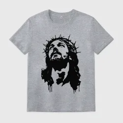 Мужская футболка хлопок Jesus in crown of thorns