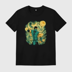 Мужская футболка хлопок Саб-зиро от Ван Гога - Mortal Kombat