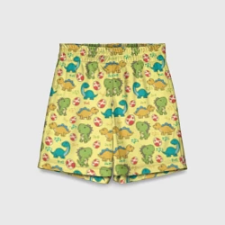 Детские спортивные шорты 3D Динозаврики