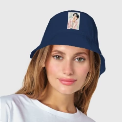 Женская панама хлопок Портрет Jungkook акварель - фото 2