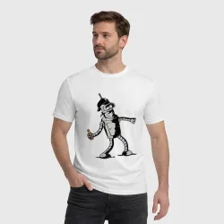 Мужская футболка хлопок Bender - Banksy protestant     - фото 2
