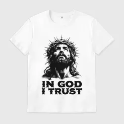 Мужская футболка хлопок Jesus - in god i trust