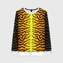 Женский свитшот 3D Скумбрия желтая 